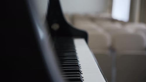 Las teclas blancas y negras del piano forman un ritmo visual sorprendente