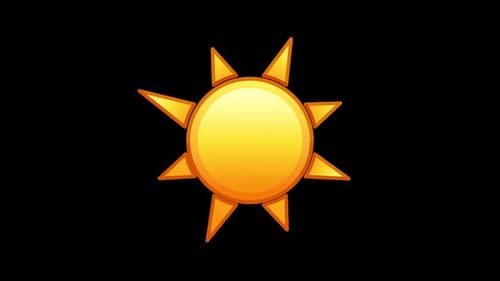 Animated Sun Icon with Twinkling Rays