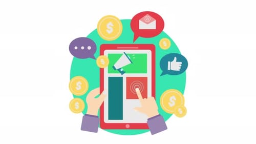 Animated Digital Marketing Concepts Flat Design