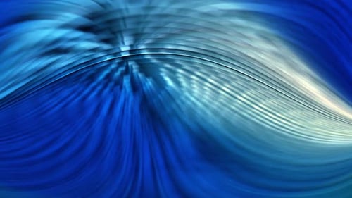 Abstract tunnel blue strands white blurry background