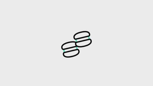 Minimalist Abstract Shapes Forming Play Symbol Animation
