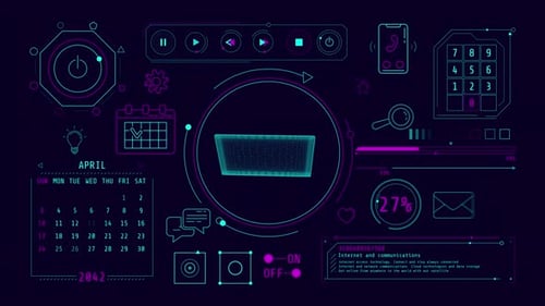 Infographics About Network Technologies Animated on the Alpha Channel