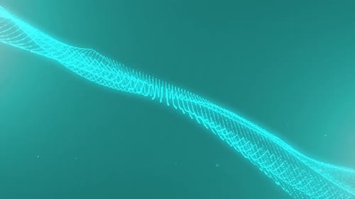Glowing Abstract Digital Particle Wave Animation
