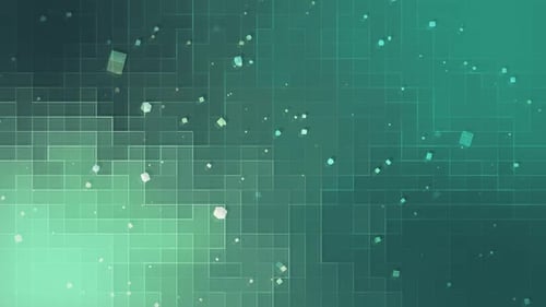 Cube Abstraction Background Green Full HD