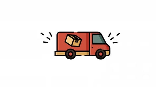 Animated Delivery Truck Icon for Logistics Projects