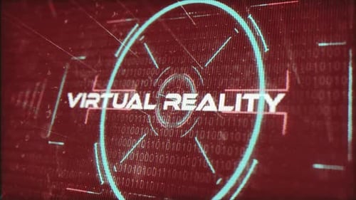 Virtual Reality Text Reveal with Futuristic Glitch Effect