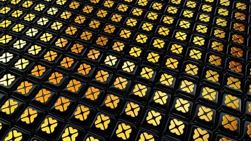 Abstract Golden Geometric Pattern Moving Background