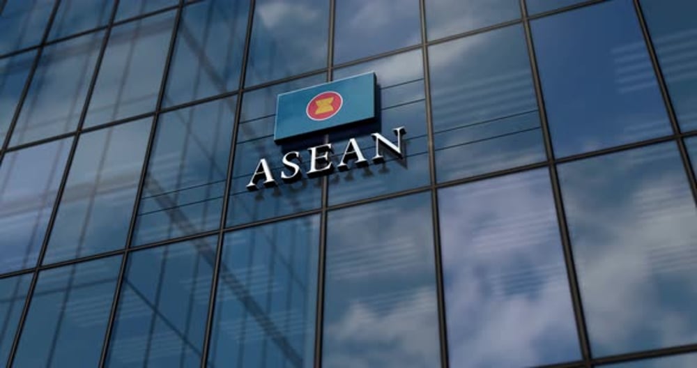 ASEAN Association of Southeast Asian Nations glass building concept ...