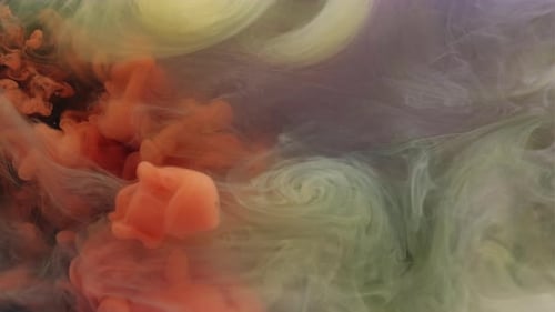 Abstract Paint Swirls in Flowing Motion