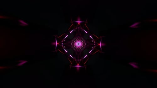 Vibrant Pulses of Neon Create a Mesmerizing Dance in a VJ Loop