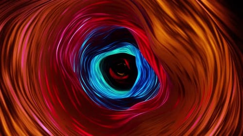 Fluid Abstract Color Tunnel Seamless Loop Animation Background