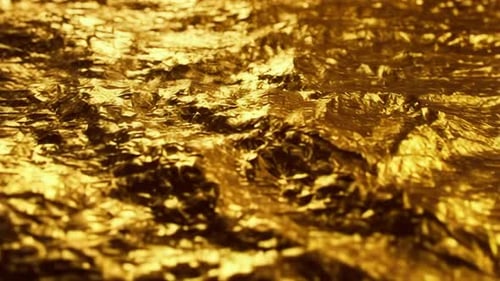 Molten Gold Rippling Surface Abstract Metallic Background