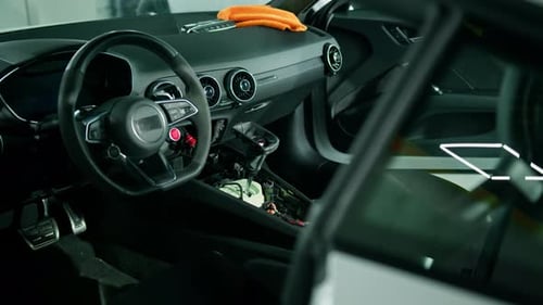 Car Interior Close-up: Modern Dashboard Design