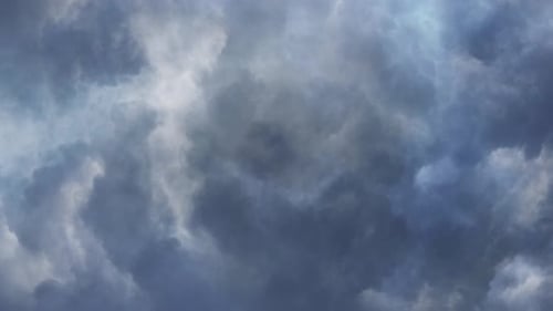 Swirling Storm Clouds Aerial View