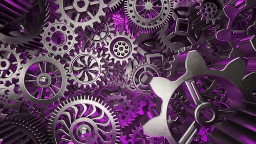 Gears 3D Mechanical Background 15