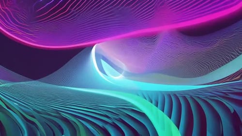 Colorfully Glowing Shape Animation Abstract Loop Background