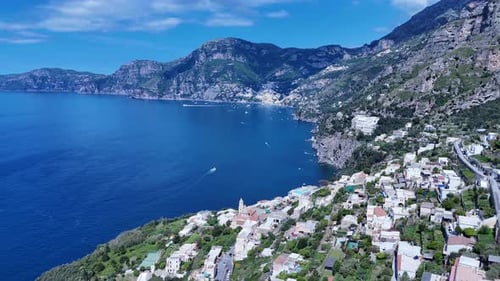 Amalfi Coast At Praiano In Salerno Italy.