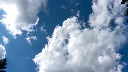 Blue sky white clouds.