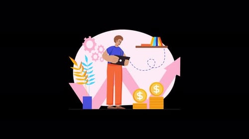 Person Working on Business Growth with Financial Data