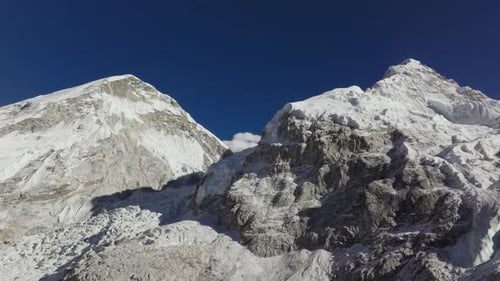 Aerial View of Snowcapped Mountains in the Himalayas Showcasing the Breathtaking Beauty of Nepal's