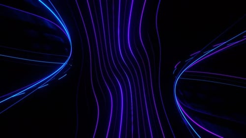 Purple And Blue Neon Glow Of Changing Rays Background Vj Loop In 4K