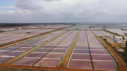 Aerial View of Salt Production Ponds