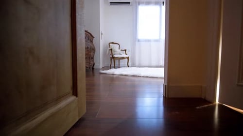 Dolly Shot Reveals Bright Bedroom Interior