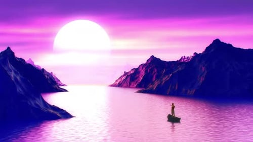 Abstract Journey - Retrowave Background 4K