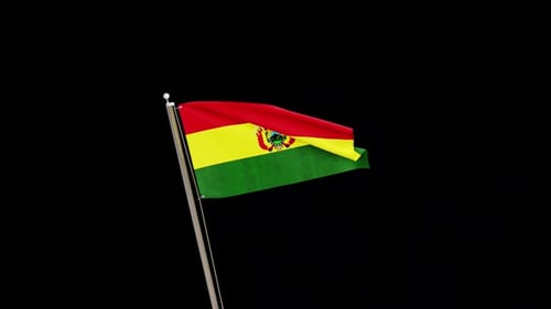 Realistic Waving Bolivia National Flag Animation