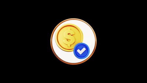 Payment Approved 3D Icon Loop