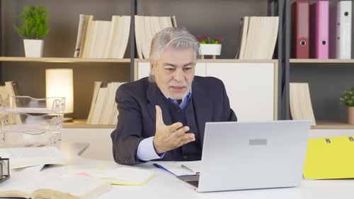 Frustrated Professional Arguing During Video Call