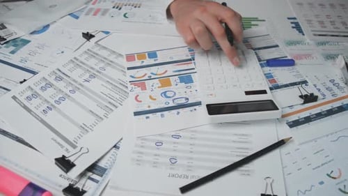 Person Calculating Finances in the Workplace