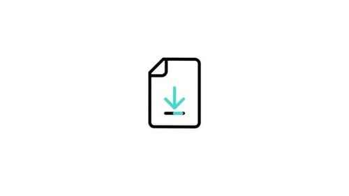 Flat Design Download Icon Animation with Checkmark
