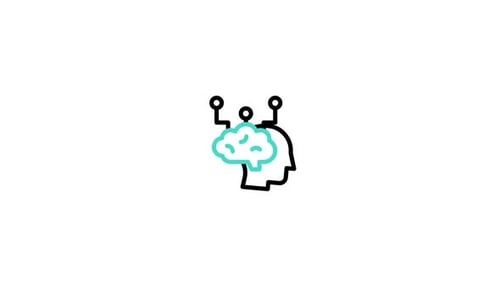 Animated Brain Connections Icon for AI Technology Concepts