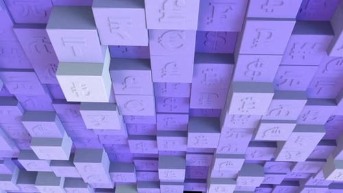 Modern Global Currency Cube Background Melrose