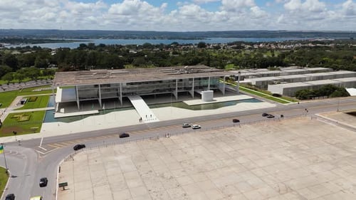 Imagens aéreas do Palácio do Planalto em Brasília, Esplanada dos Ministérios