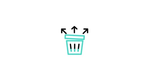 Animated Minimalist Trash Bin Delete Icon