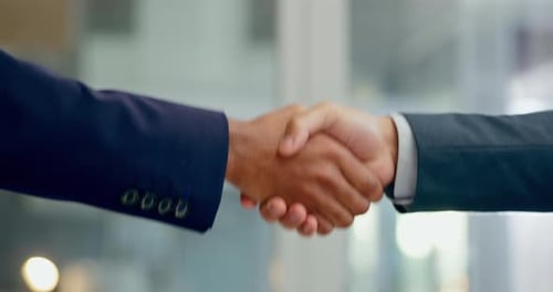 Business Handshake Showing Corporate Success and Agreement