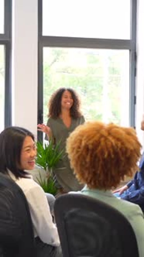 Corporate Presentation in Bright Modern Office