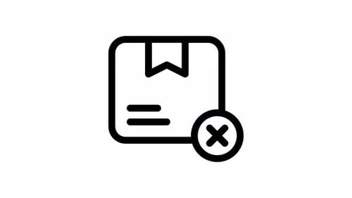 Minimalist Animated Package Removal Icon for UI/UX Design