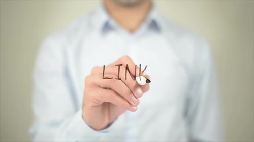 Writing Link Online on Clear Surface