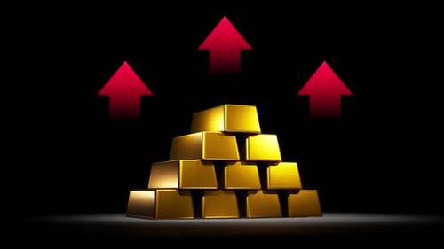 Gold investment growth with upward market trend