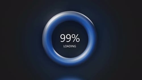 Modern 3D Loading Ring with Percentage Counter Animation