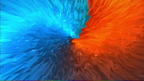 Animated Abstract background in blue and orange colors