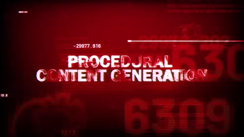 Procedural Content Generation On Warning Hack Background Screen