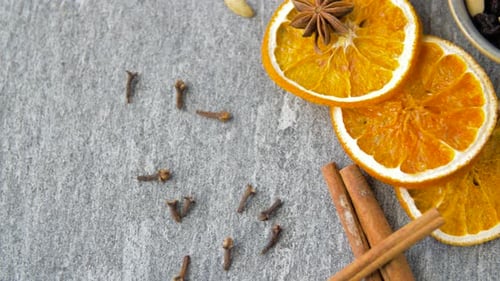 Dried Citrus Fruit with Cinnamon and Cloves Still