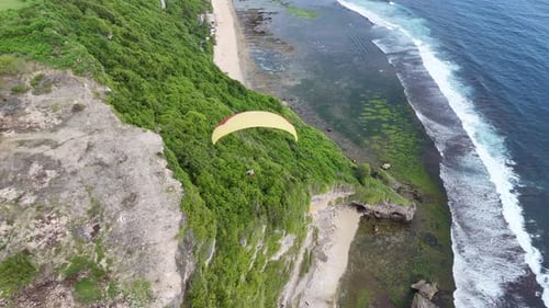 Tandem paragliding.