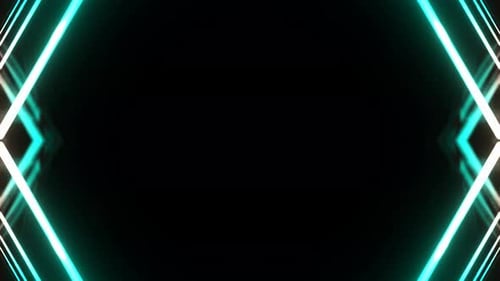 Turquoise And Red Neon Abstract Striped Mirrored Background Vj Loop In 4K