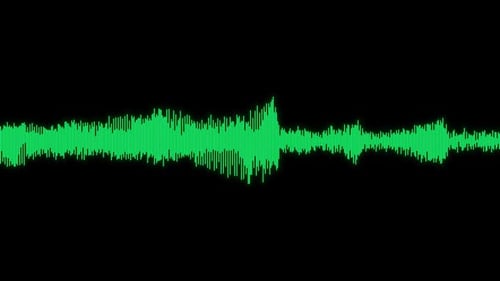 Animated Green Audio Sound Wave Visualizer