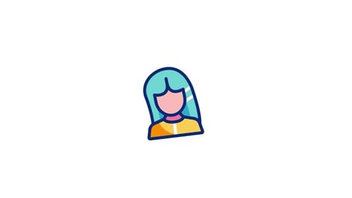 Looping Minimalist Animated Person Icon Illustration